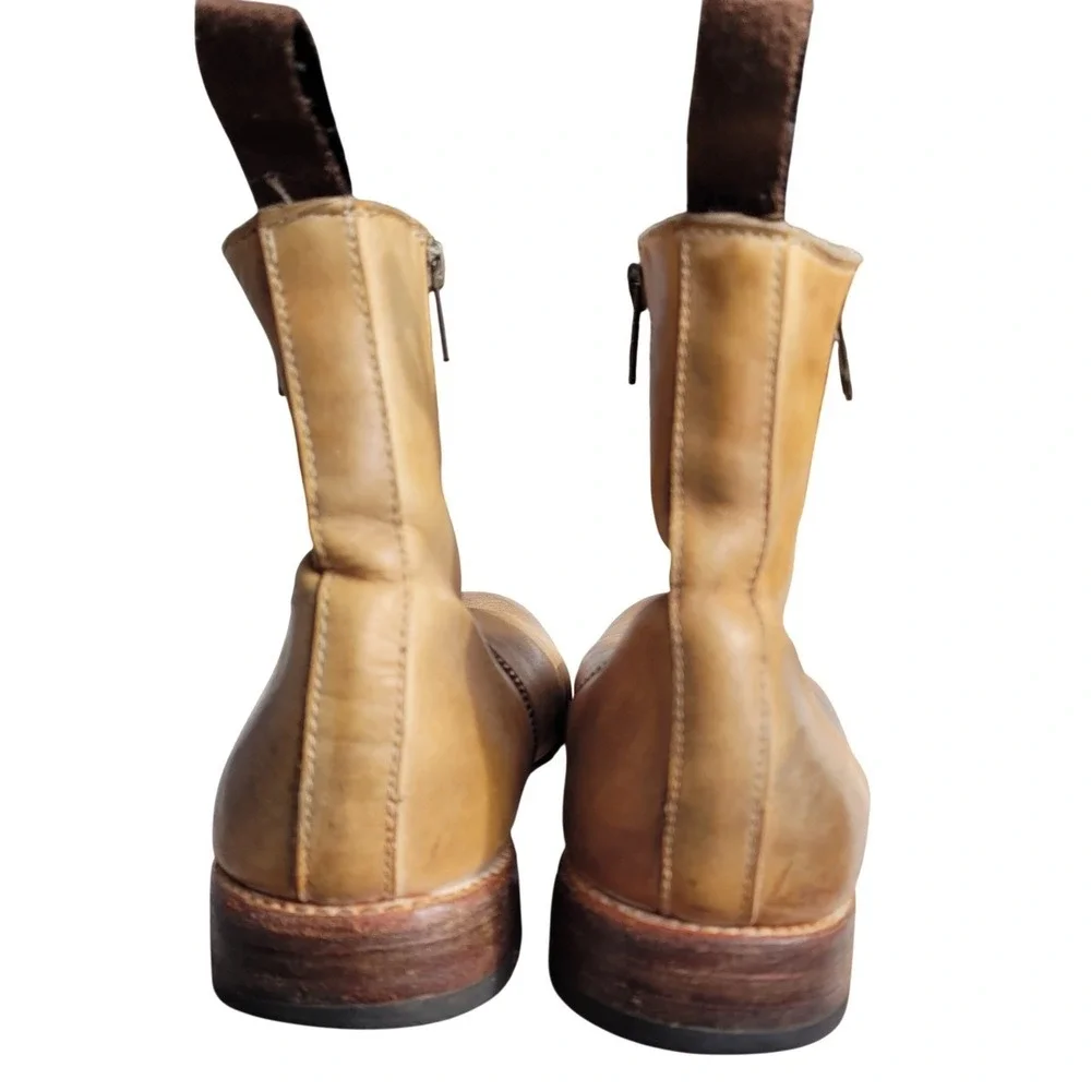 Bed Stu Tan Double Zipper Handmade Leather Boots - Picture 5 of 8